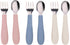 WeeSprout Toddler Utensils, 3 Forks & 3 Spoons, 18/8 Stainless Steel & Food Grade Silicone, Thick Easy-Grip Handles for