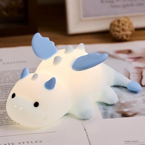 AGV Cici Cute Baby Dragon Kids Night Light for Kids,Cute Soft Silicone Lamp 3