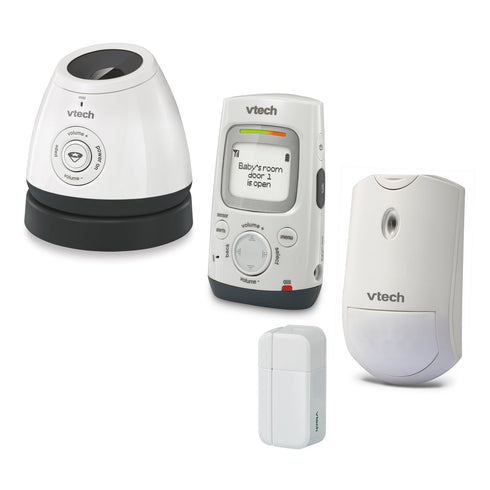 DM271-110 VTech Audio Baby Monitor with Glow-on-Ceiling Night Light, Open Closed Sensor, Motion Sensor, Vibrating