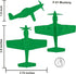 Tim Mee Toy TimMee WW2 9pc Fighter Ace Planes - Green Plastic Army Men Airplanes USA Made