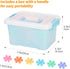 300PCS Interlocking Snowflake Building Block Toy for Kids Ages 3+, Multi-Color Solid Plastic STEM Toy with Carrying Case