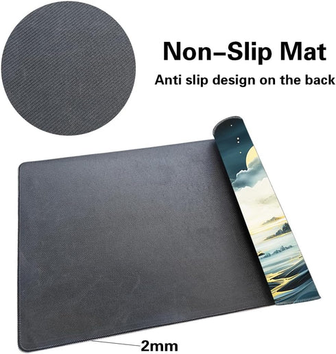 MTG Playmat 24x14in - Free Storage Bags, Non-Slip Backing, Ideal for Card Game Enthusiasts, Shadow Dragon