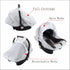 Baby Car Seat Cover, Soft Breathable Privacy Canopy, Comfortable Sun Shade Protect for Newborn Infant Boys Girls
