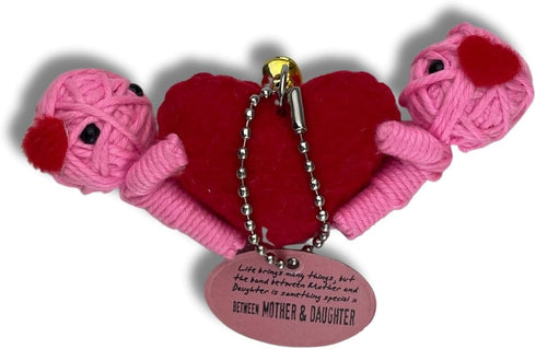 Watchover Voodoo 3-Inch Mother & Daughter Keychain - Handcrafted Gift for Good Luck and Positivity Everywhere