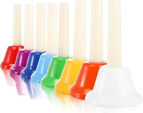 Tosnail 8 Note Metal Hand Bells - Colorful Musical Percussion Toy Instruments for Kids, Children