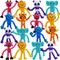 ArtCreativity Animal Bendable Figures, Set of 48, Stress Relief Bendy Toys for
