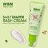 2.82 oz WBM Diaper Rash Cream | Baby Rash Relief Ointments Cream | Cruelty-Free, Hypoallergenic, Soothing, Moisturizing