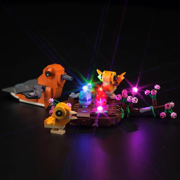 Upgraded LED Light Kit for LEGO Bird's Nest Building Set, Compatible with LEGO 40639, Gift Idea for Easter