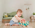 Hape Wooden Walk-A-Long Kitten Pull Toy - Roll & Rattle Push Pull Toy for Toddler, Montessori Toys for Walking
