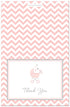 MyExpression.com 50 Count Pink Carriage Baby Shower Thank You Cards with Envelopes