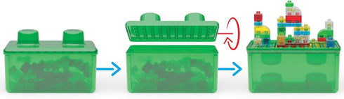2-in-1 2+ Goliath Jelly Blox Stash 'N Stack Storage Case | Toddler & Preschool Building Blocks Kids Can Squeeze