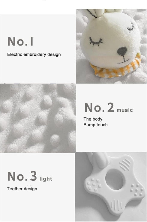 Baby Bunny Chewable Security Blanket, Enrich Senses Teether Blanket