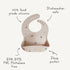 mushie Silicone Baby Bib | Adjustable Waterproof Bibs (Tradewinds)