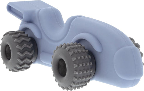 Nuby Silicone Teether Toy for Babies Textured Teething Car with Moving Wheels, Easy to Hold, Soothes Sore Gums