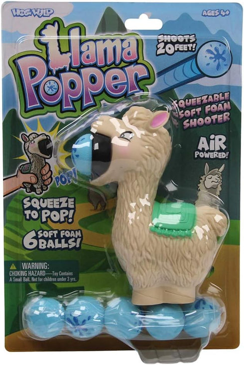 Hog Wild Llama Ball Popper Toy - Includes 4 Soft Foam Balls, Safe for Indoor/Outdoor Play, Party Favor Gift