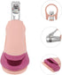 Set VICASKY Nail Care Safe Nail Clippers Tweezers Scissors for Newborns and Toddlers Portable Pink Grooming Kit