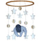 Scandinavian Elephant Baby Crib Mobile, Grey Portable Hanging Mobile for Newborns, Gift-givers.