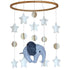 Scandinavian Elephant Baby Crib Mobile, Grey Portable Hanging Mobile for Newborns, Gift-givers.