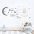 Runtoo Dream Big Little One Wall Decals, Elephant Inspirational Quotes Kids Wall Stickers for Nursery, Bedroom,