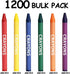 Rarlan 6 200 1200 Count Crayons Bulk, Colors, Boxes, Crayons