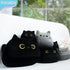 3D Black Cat Plush Stuffed Animal Toy Pillow, Kawaii Cat Shape Design Lumbar Cushion