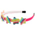 XIMA Glitter Heart Girls Headbands, Rainbow Star Hair Accessories, Pack of 8