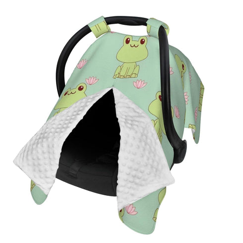 Hcpwzrf Cute Animal Frog Flower Baby Car Seat Cover & Nursing Cover -