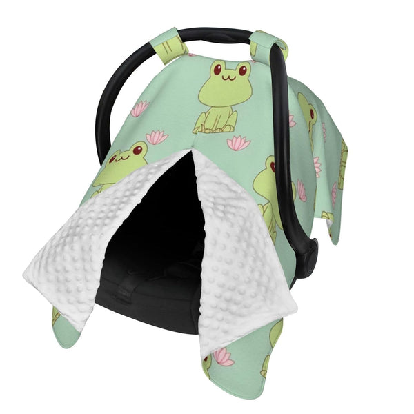 Hcpwzrf Cute Animal Frog Flower Baby Car Seat Cover & Nursing Cover -