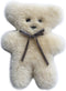 funlife 100% Australian Soft Lambskin Flat Teddy Bear for Baby Birthday Gift, Cream