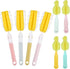 4PCS Bottle Brush + 4 PCS Nipple Brush Set, Baby Bottle Brushes and Cleaner for Milk Bottles and Cups