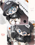 niannyyhouse 20cm Plush Doll Clothes, Hat, Long Sleeve T-Shirt, Pants, Glasses, Necklace, Shoes Demon Outfit