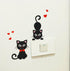 Removable Switch Sticker, 5 Pcs Cute Cartoon Black Cats Wall Sticker, Light Switch Decor for Home