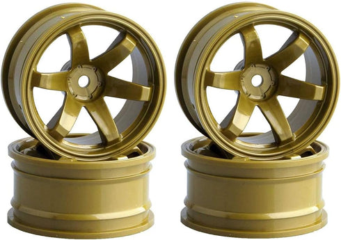 4Pcs 63mm RC Drift Car Tires, Hard Tyres Plastic Wheel Rims for 1/10 Traxxas HSP Tamiya HPI Kyosho