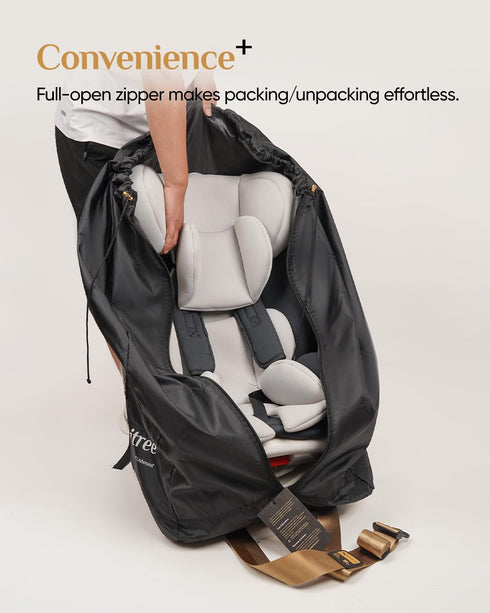 100% Breakproof Car Seat Travel Bag for Airplane, Comfortable Backpack Cover for Air Travel, Sturdy Baby Carseat