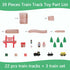 Set, 39Pcs Set Wooden Train Track Toddler Railway Bridge Toy Train with Magnetic Trains, Birthday Gift Ideas for Kids