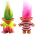 2 Packs Vintage Troll Dolls Set, Retro Chromatic Adorable 7.5" Tall Troll Dolls for Collections, Arts and Crafts
