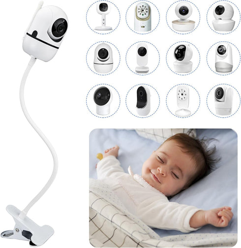 Flexible Baby Monitor Clip Mount Compatible with Infant Optics DXR-8 Pro, Nanit Pro, and Other Baby Cameras