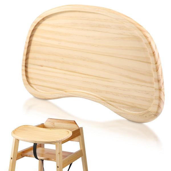 Wonderjune Baby Wooden High Chair Tray, Antique Vintage Toddler Infant Seat Tray