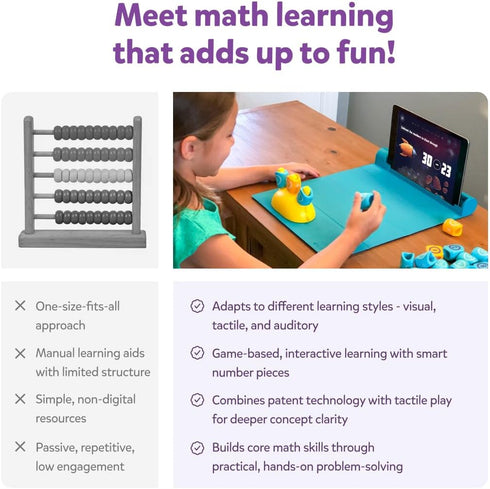 57 Count PlayShifu Math Games for Kids Plugo | STEM Learning Toy with Numbers & Operators | Fun Interactive Math Kit |