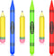 6 Pcs Giant Large Inflatable Crayons Hanging Neon Back to School Pencil