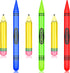 6 Pcs Giant Large Inflatable Crayons Hanging Neon Back to School Pencil