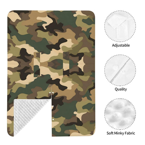 Beubebim Summer Brown Camo Baby Car Seat Canopy Soft Breathable Infant Carseat Cover Lightweight Baby Carrier Cover