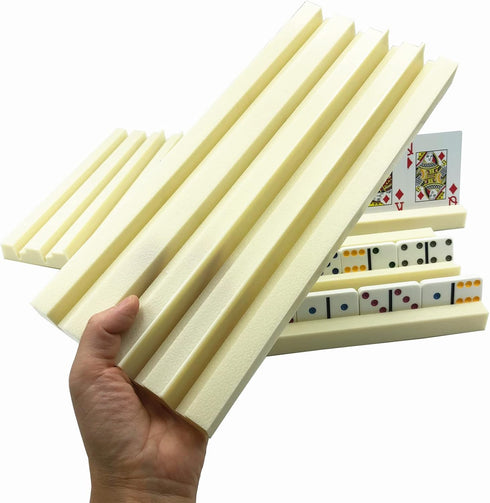 Yuanhe 4 Pack Plastic Domino Holders, Organizer Trays for Classic Board Games
