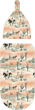 Sets Western Cowgirls and Desert Newborn Swaddle Blankets Hat Soft Baby Receiving Blanket Swaddle Sack for Baby Shower