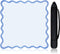 VioraWhite 21" Mini Majiong Mat for Travel Set Cute Scalloped Small Anti Slip