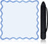VioraWhite 21" Mini Majiong Mat for Travel Set Cute Scalloped Small Anti Slip