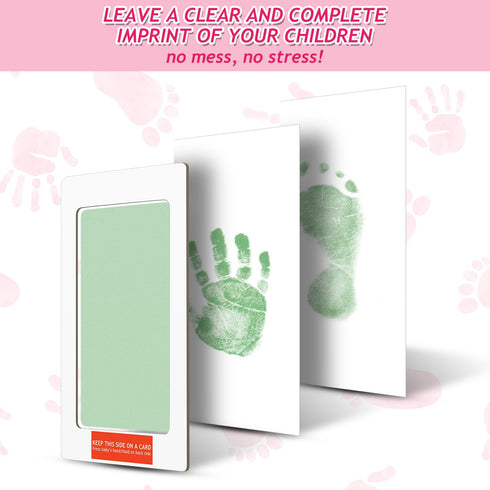 Outus 3 x 5 Inch Newborn Handprint and Footprint Kit, 4 Clean Touch Ink Pads, Pet Inkless Hand and Feet Stamp for Dogs