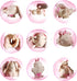 Funny Squishy Bunny Toys, Stretchy and Squeeze Rabbit Toy, Pink Muscle Animal Figure for Kids and Adults