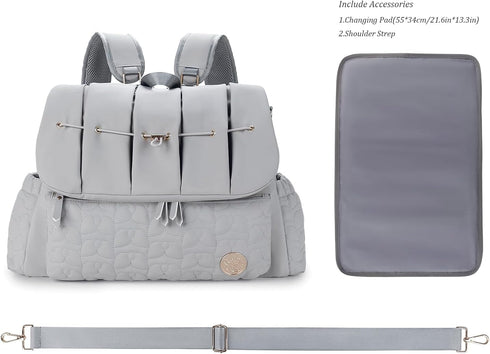 Backpack Backpack Lmbabter Diaper Bag Convertible Messenger Bag Travel Maternity Bags Stylish Baby Bag with Changing