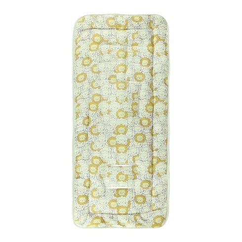Baby Stroller Seat Liner, Universal Breathable Cushion Mat for Kids Pushchair, Thick Cotton Stroller Liner (Cute Lions)